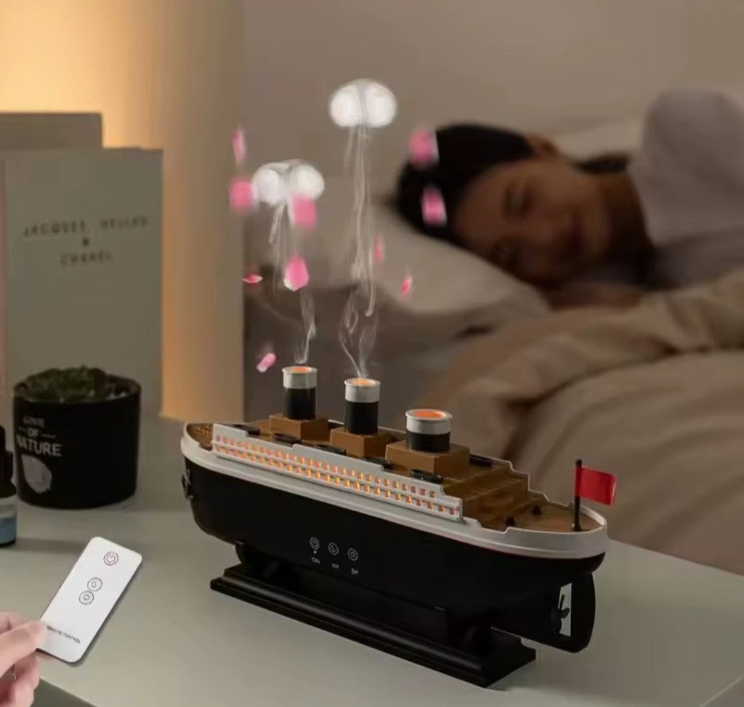 Titanic Ship Shaped LED Humidifier with Wireless Remote Control π’